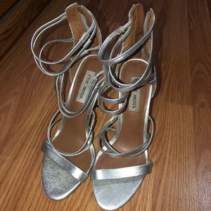 Steve Madden silver heels